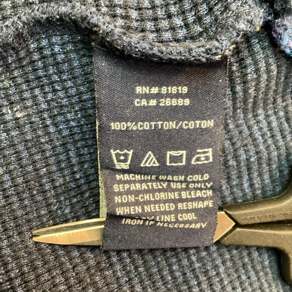 Robert Graham Mens L/G Blue Waffle Knit Half Zip Pullover Sweater - Picture 9 of 9